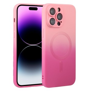 For iPhone 14 Magsafe Liquid Silicone Case 2 Gardient Colors