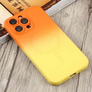 For iPhone 14 Magsafe Liquid Silicone Case 2 Gardient Colors
