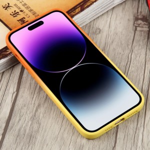 For iPhone 14 Magsafe Liquid Silicone Case 2 Gardient Colors