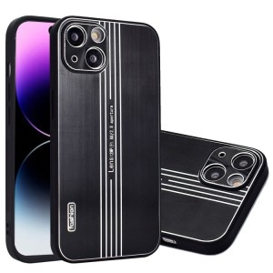 For iPhone 14 Pro Max Phone Case Cover Brushed Metal Texture