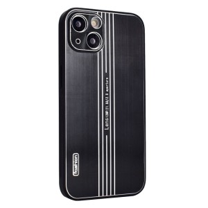 For iPhone 14 Plus Phone Case Cover Brushed Metal Texture