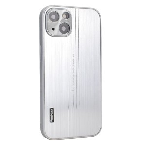 For iPhone 14 Plus Phone Case Cover Brushed Metal Texture