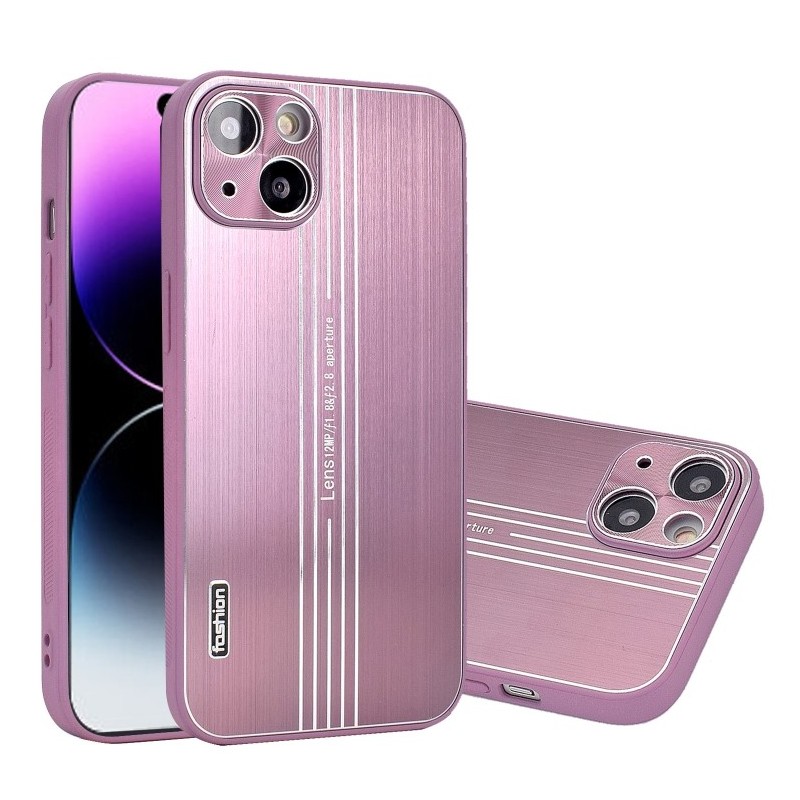 Funda para iPhone 14 Textura Metal Cepillado