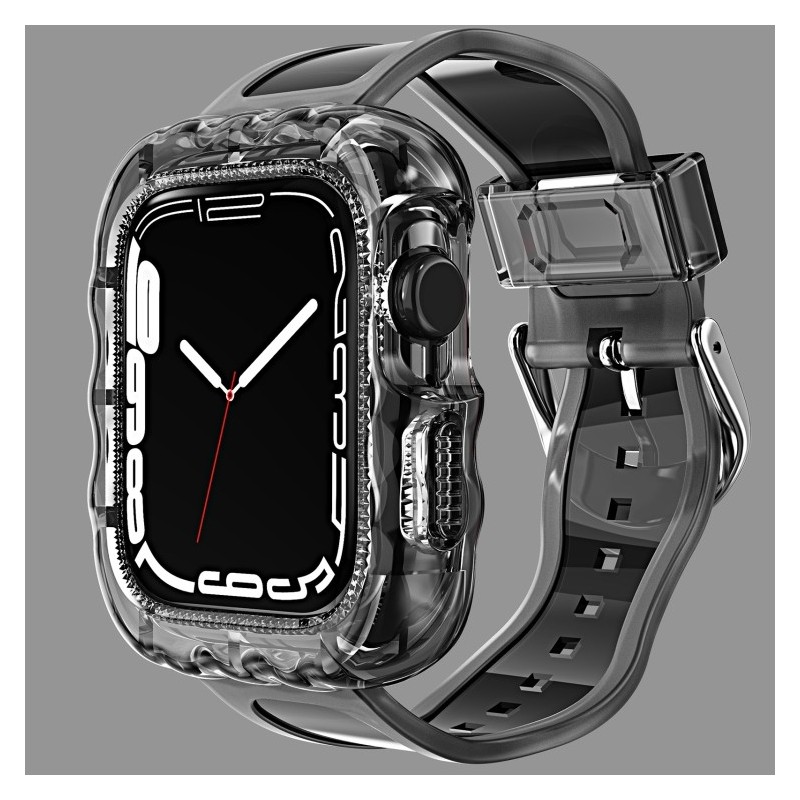 Transparent TPU Silicone Strap for Apple Watch 45mm, 44mm and 42mm
