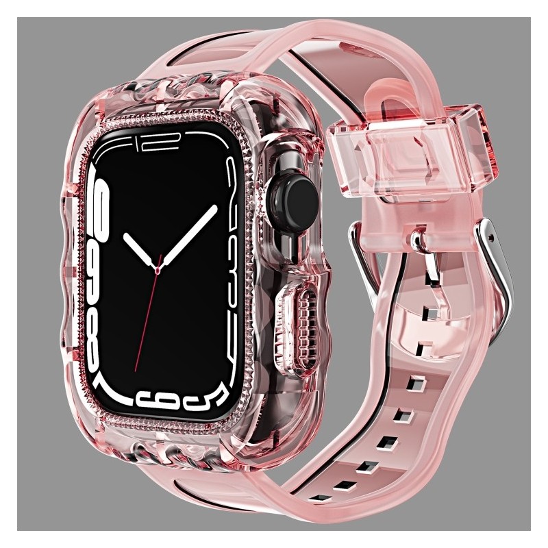 Transparent TPU Silicone Strap for Apple Watch 45mm, 44mm and 42mm