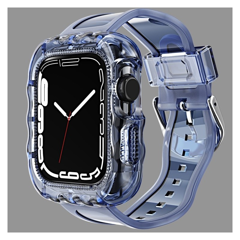 Transparent TPU Silicone Strap for Apple Watch 45mm, 44mm and 42mm