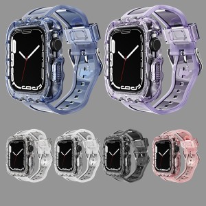Transparent TPU Silicone Strap for Apple Watch 45mm, 44mm and 42mm
