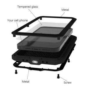 Waterproof Metal Case Cover for iPhone 14 Pro Max