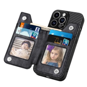 Funda Billetera para iPhone 14 Pro Max de Fibra de Carbono