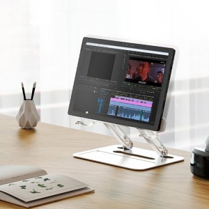 Soporte de Aluminio de Escritorio Elevable para Tablet