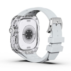 For Apple Watch Ultra 49mm Fluorine Rubber Clear Armor Case