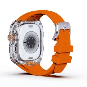 For Apple Watch Ultra 49mm Fluorine Rubber Clear Armor Case