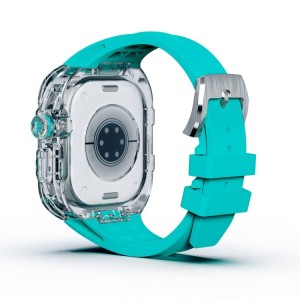 For Apple Watch Ultra 49mm Fluorine Rubber Clear Armor Case
