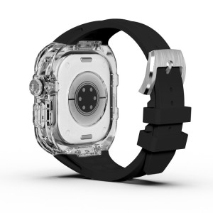 For Apple Watch Ultra 49mm Fluorine Rubber Clear Armor Case