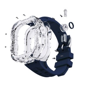 For Apple Watch Ultra 49mm Fluorine Rubber Clear Armor Case