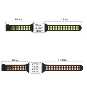 Correa para Apple Watch 8 7 41mm de Silicona con Agujeros Cuadrados y Cierre Magnético