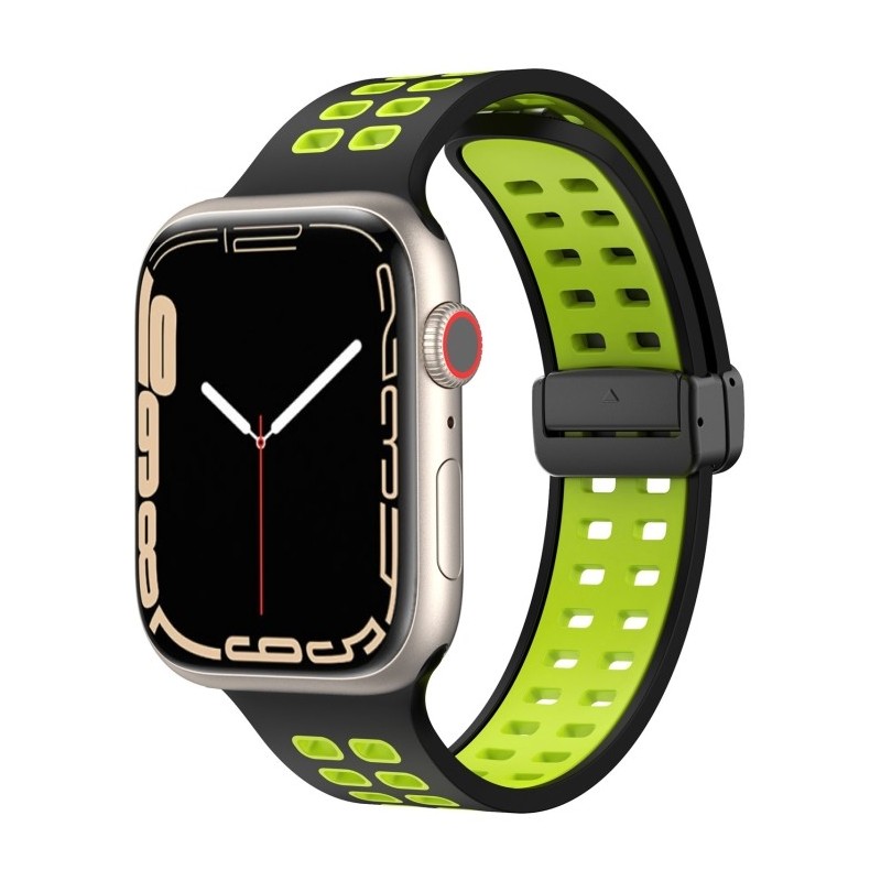 Correa para Apple Watch 8 7 45mm de Silicona con Agujeros Cuadrados y Cierre Magnético