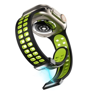 Correa para Apple Watch 8 7 45mm de Silicona con Agujeros Cuadrados y Cierre Magnético