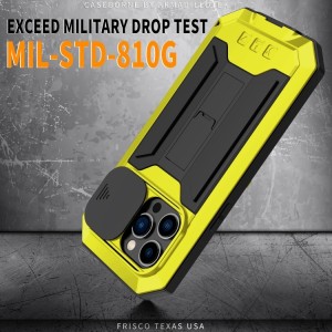Metallic Waterproof Case Cover for iPhone 14 Pro Max