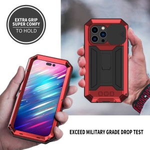 Metallic Waterproof Case Cover for iPhone 14 Pro Max