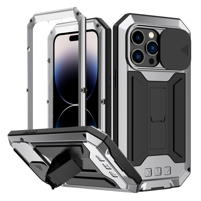 Funda Impermeable Metalica para iPhone 14 Pro