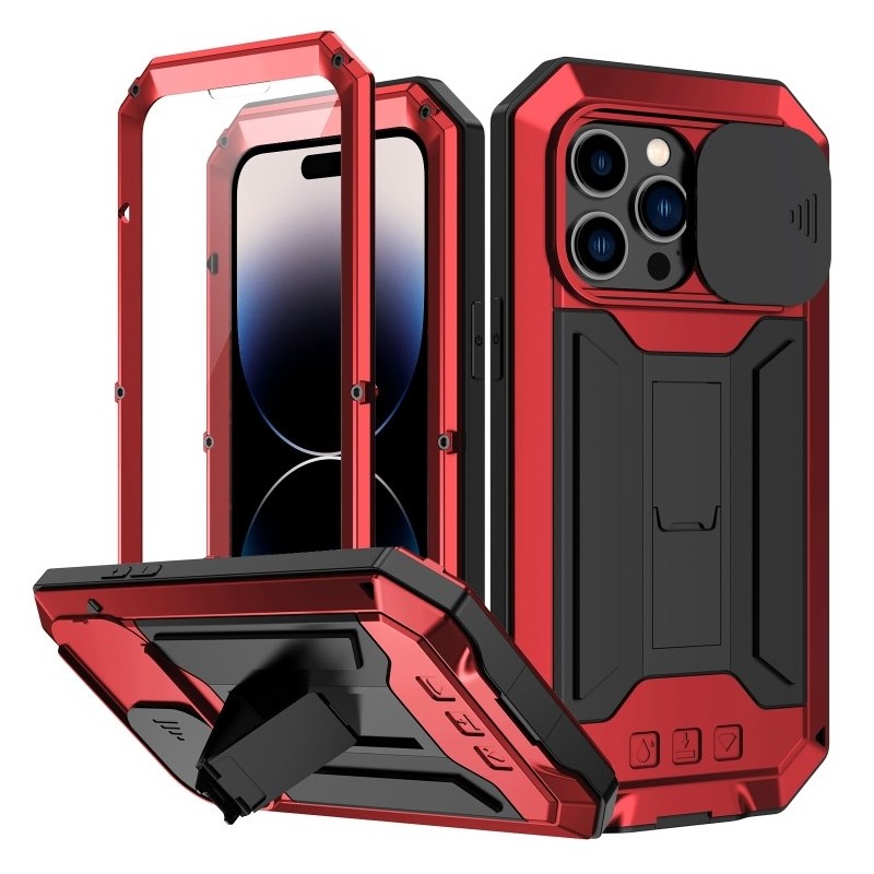 Metallic Waterproof Case Cover for iPhone 14 Plus