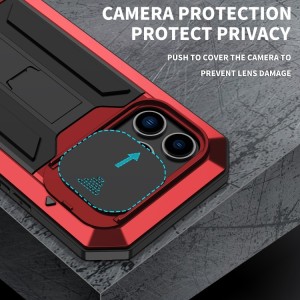 Metallic Waterproof Case Cover for iPhone 14 Plus