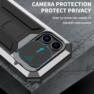 Metallic Waterproof Case Cover for iPhone 14 Plus