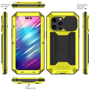 Metallic Waterproof Case Cover for iPhone 14