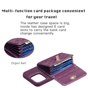 Funda iPhone 14 Pro Mujer de Cuero y Billetera
