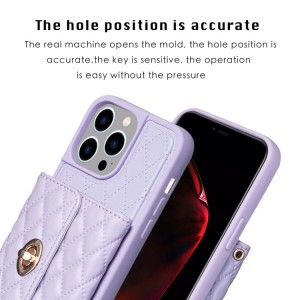 Funda iPhone 14 Pro Mujer de Cuero y Billetera