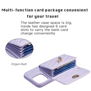 Funda iPhone 14 Pro Mujer de Cuero y Billetera