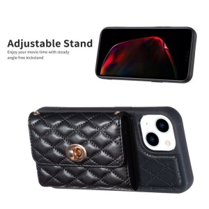 Funda iPhone 14 Plus Mujer de Cuero y Billetera