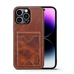 Genuine Leather Case with Card Slot for iPhone 14 Plus