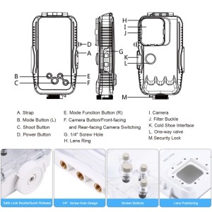 Waterproof Diving Case for iPhone 14 Plus