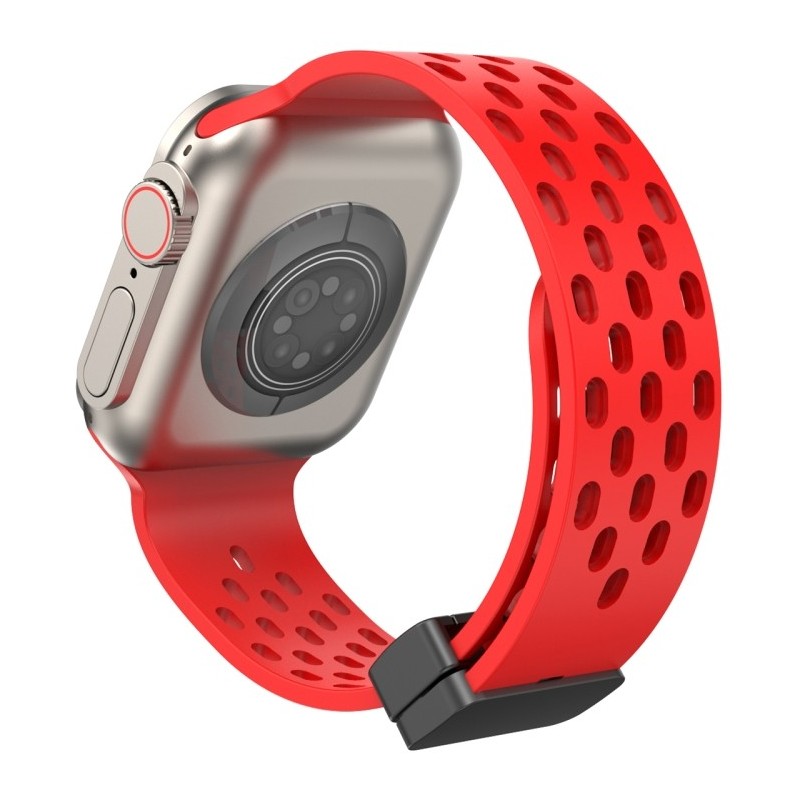 Silicone Watch Band with Magnetic Clasp for Apple Watch Ultra 49mm
