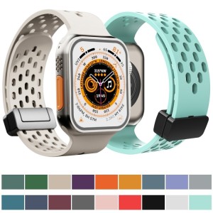 Silicone Watch Band with Magnetic Clasp for Apple Watch Ultra 49mm
