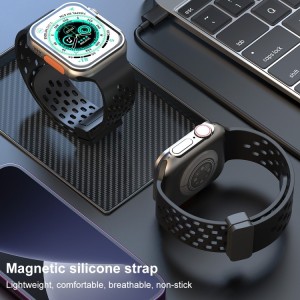 Silicone Watch Band with Magnetic Clasp for Apple Watch Ultra 49mm