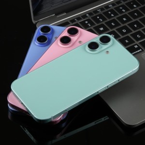 Maqueta de iPhone 16 Plus con Pantalla Negra