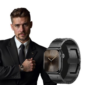 Correa de reloj de aleación de titanio y metal para Apple Watch de 46 mm, 49 mm, 45 mm y 44 mm