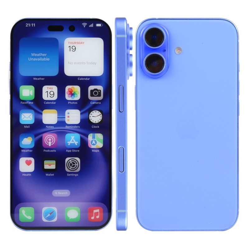 Maqueta con Pantalla Color de iPhone 16 Plus