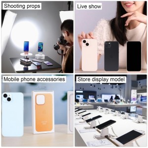 Maqueta de iPhone 15 Plus con Pantalla Negra