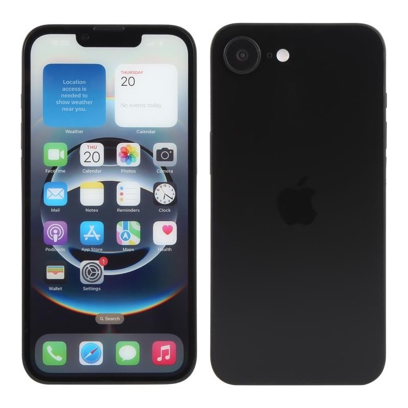 Maqueta con Pantalla Color de iPhone 16e