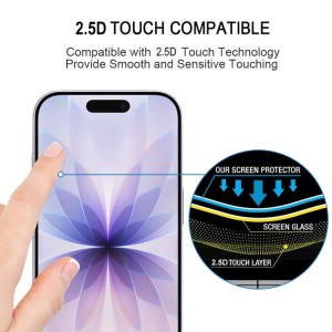 Tempered Glass with Full Adhesive for iPhone 17