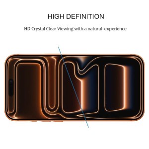 Cristal Templado Película de vidrio templado con Pegamento Completo para iPhone 17 Pro