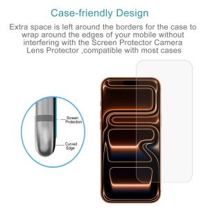 For iPhone 17 Pro Max 50pcs 0.26mm 9H 2.5D Tempered Glass Film